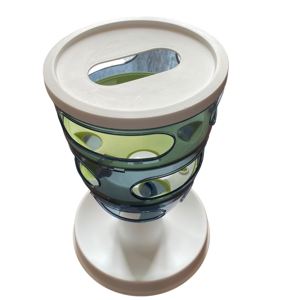 Catit Senses Food Tree Cat Feeder Green White  HTF Labyrinth of Cats Slow Feed